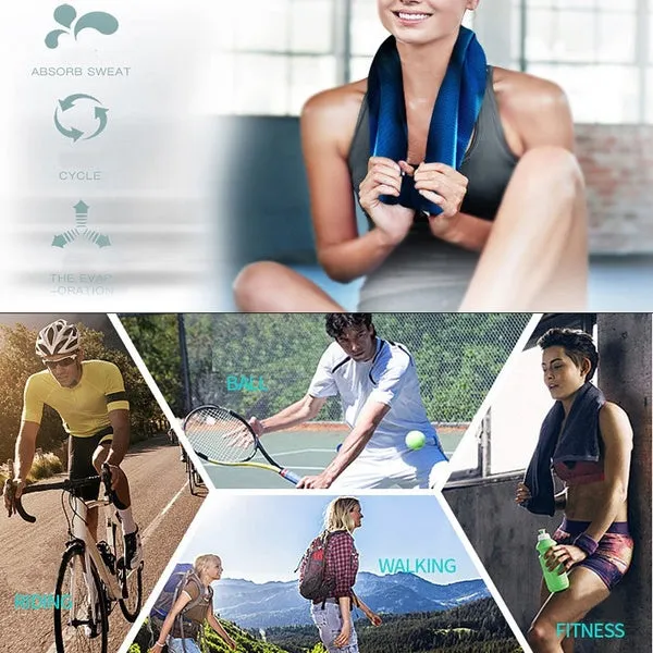 100*30cm Cooling Towel Fitness Yoga Towels for Travel Camping Golf Football &Outdoor Sports