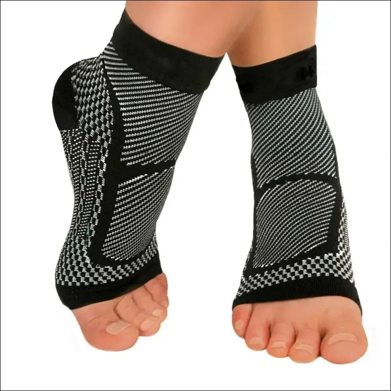 1pair ankle brace compression sleeve - relieves achilles tendonitis, joint pain. Plantar fasciitis