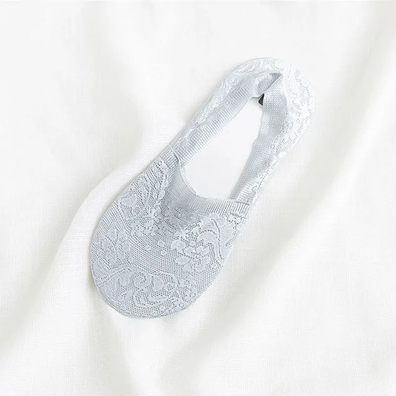 5 Pairs Fashion Women Girls Summer Lace Flower Ankle Socks