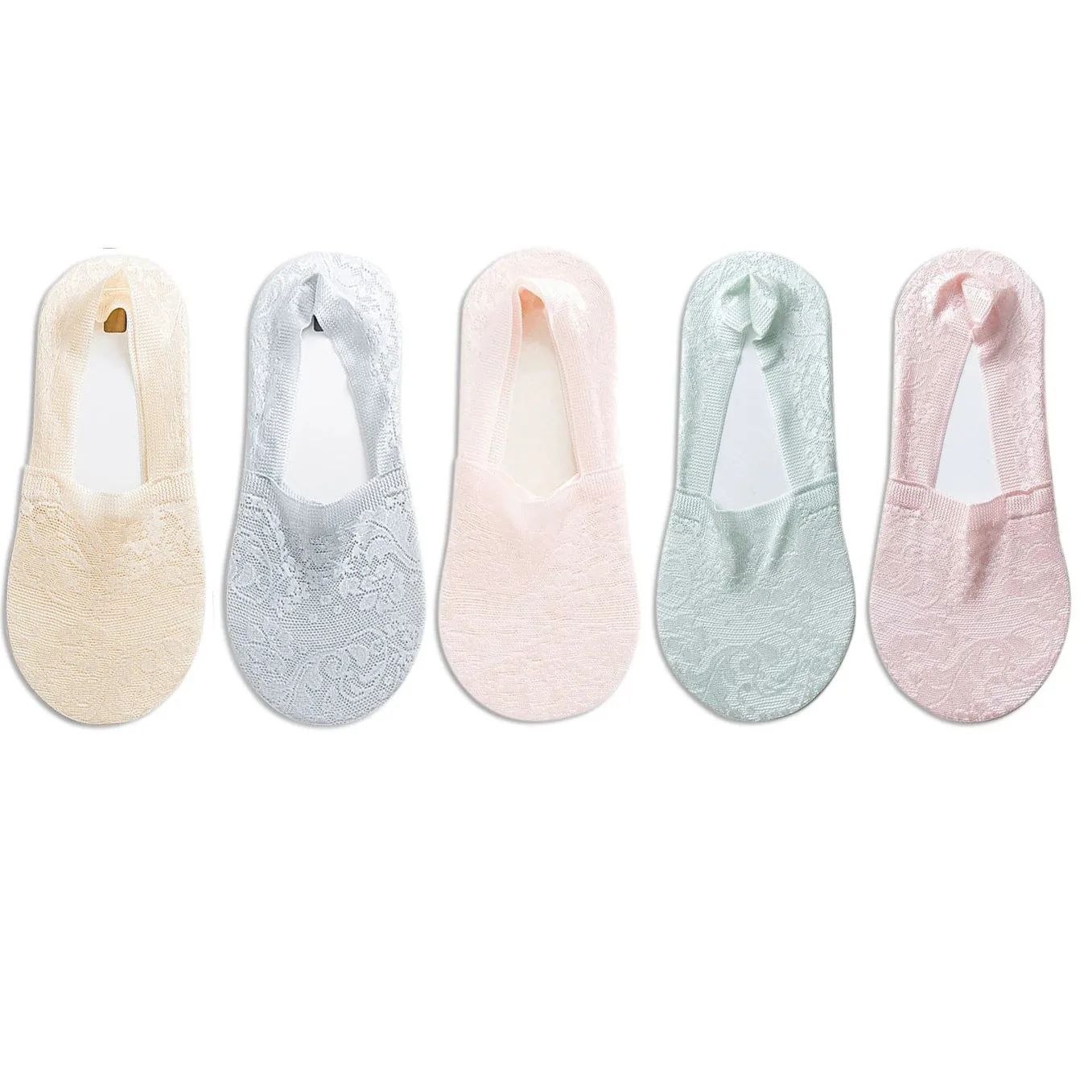 5 Pairs Fashion Women Girls Summer Lace Flower Ankle Socks