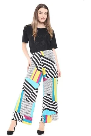 Abstract Print Palazzo Trouser