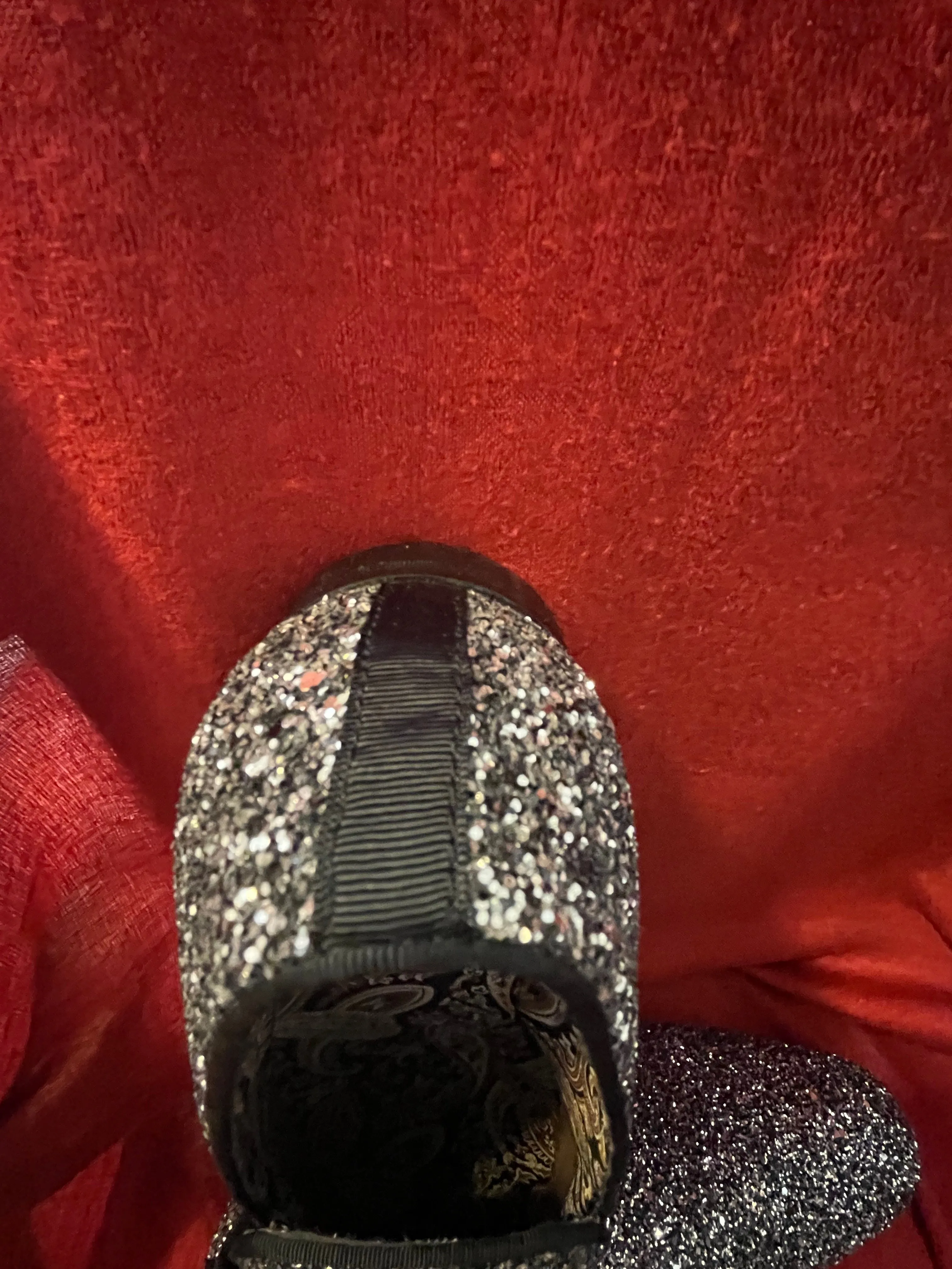 After Midnight Formal Footwear Gray Sequin Slip On-Size 11
