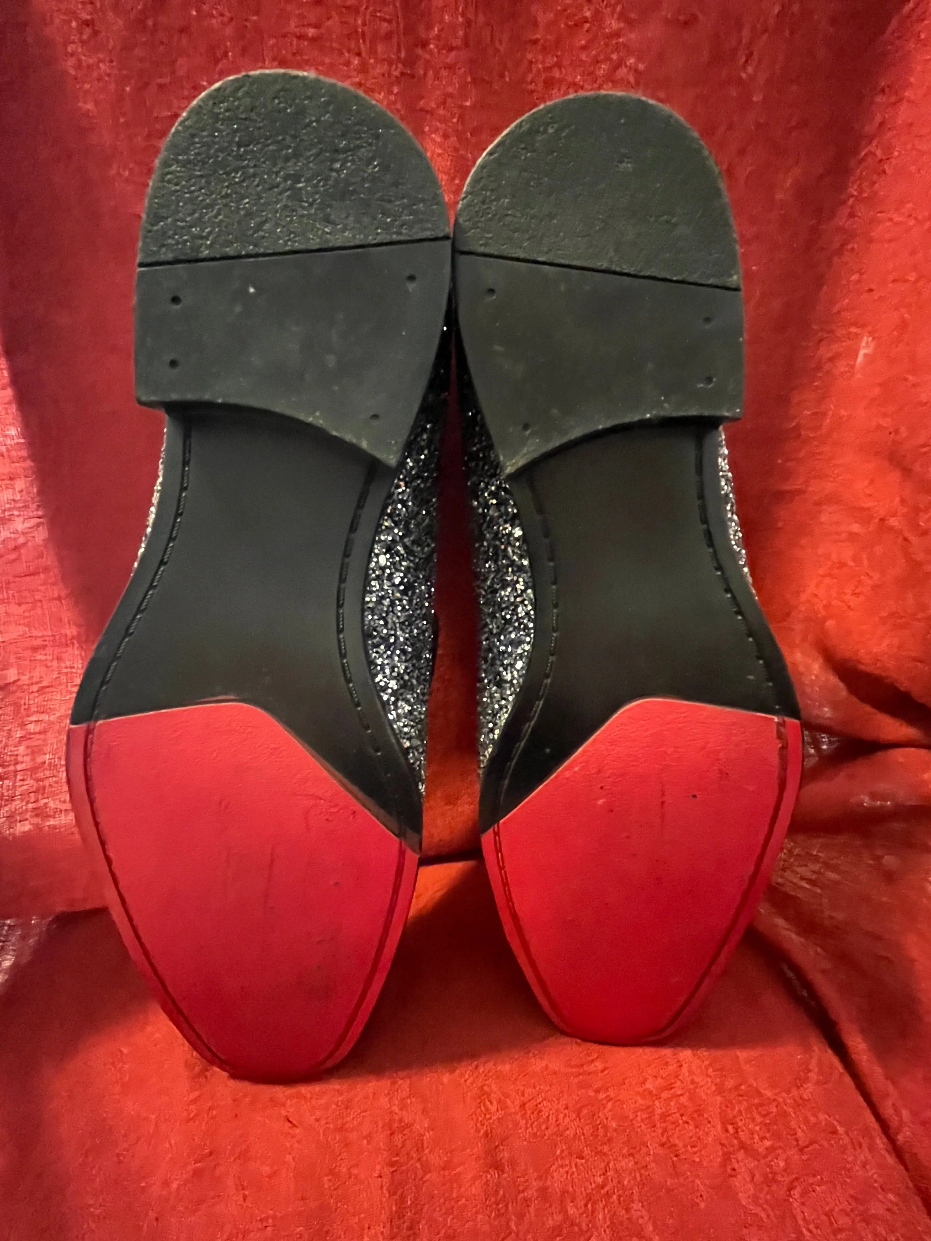 After Midnight Formal Footwear Gray Sequin Slip On-Size 11