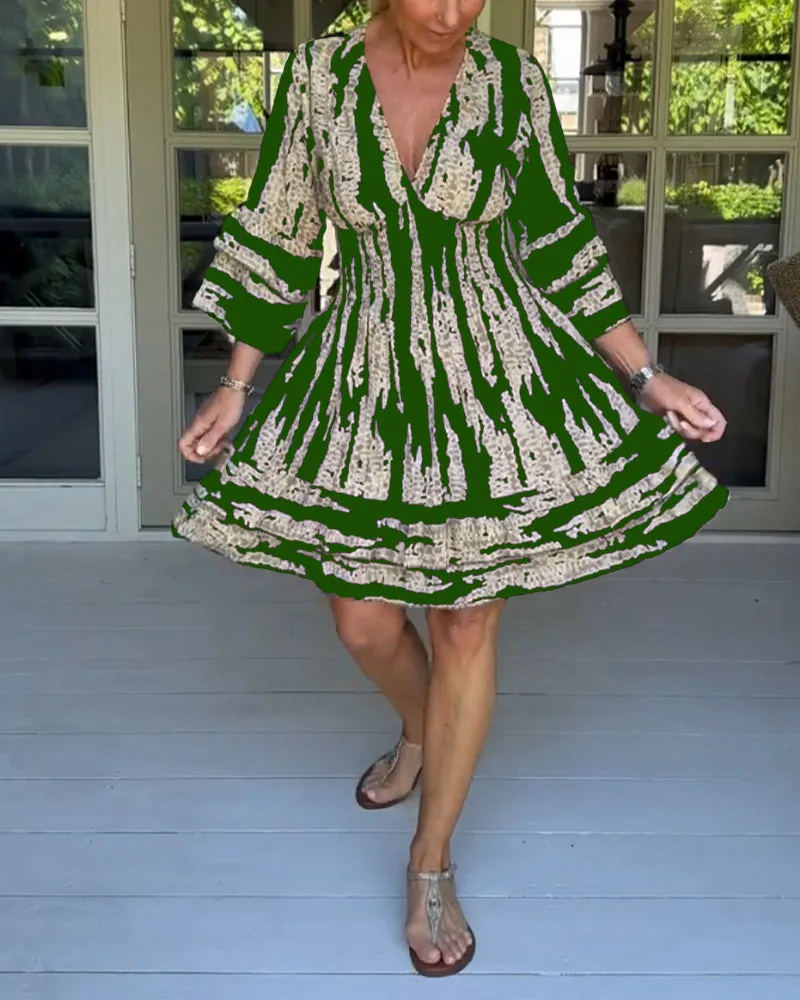 Amelia | Print Ruffle Dress