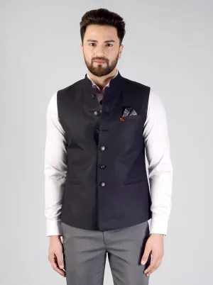 Black Bandhgala Jacket | Greenfibre