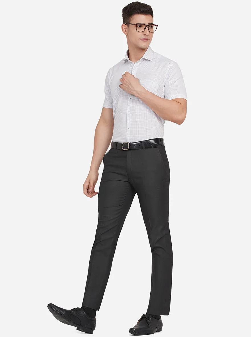 Black Solid Super Slim Fit Formal Trouser | Greenfibre