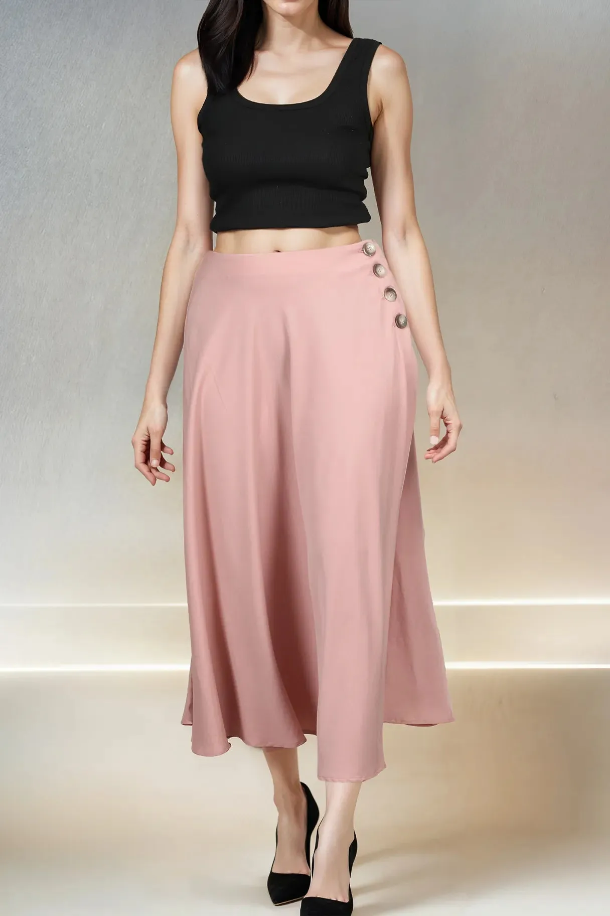 Blush Bias Skirt