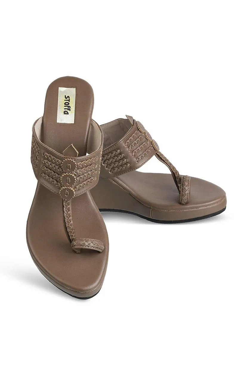 Classic High K Wedge Taupe