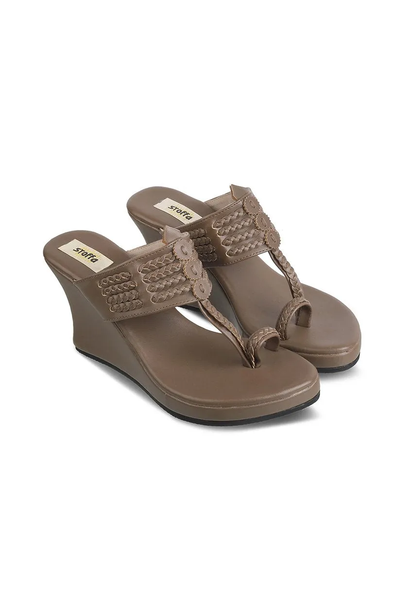 Classic High K Wedge Taupe