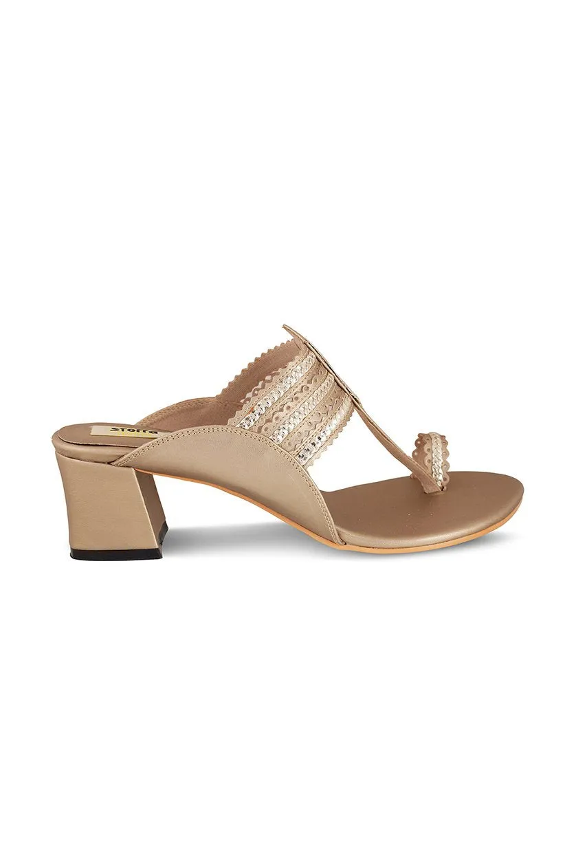 Classic K Block Heel Silver