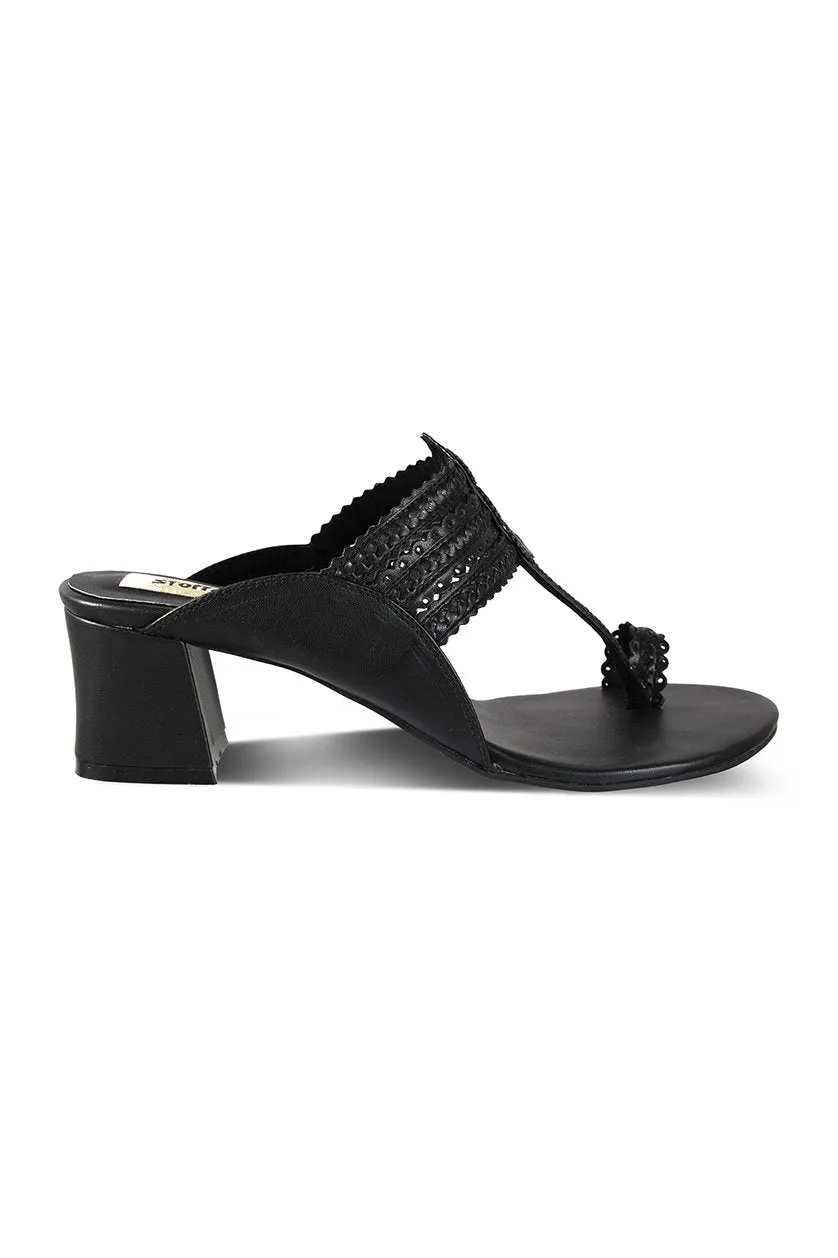Classic K Block Heel Silver