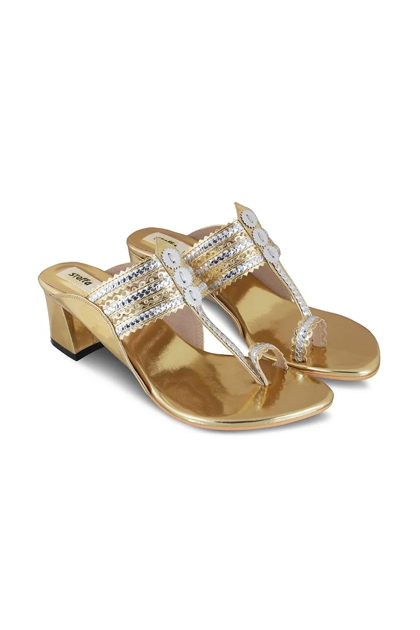 Classic K Block Heel Silver