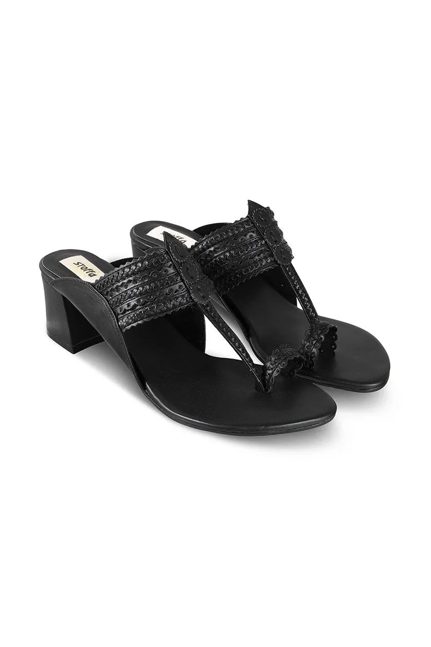 Classic K Block Heel Silver