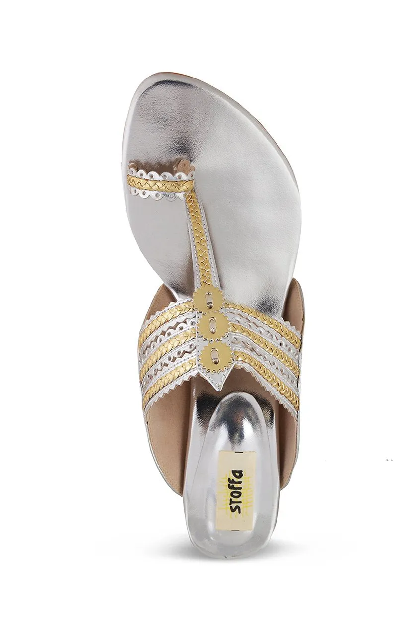Classic K Block Heel Silver