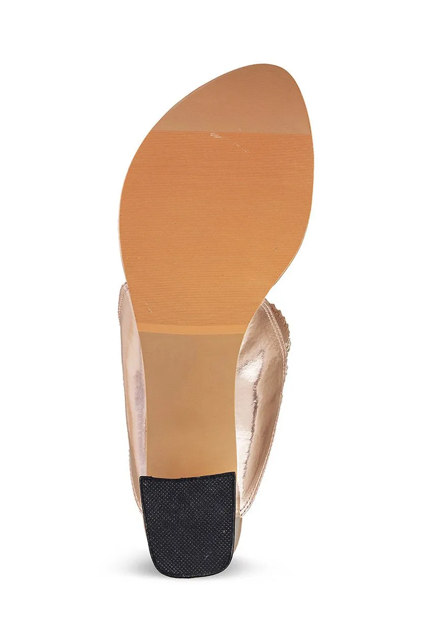 Classic K Block Heel Silver