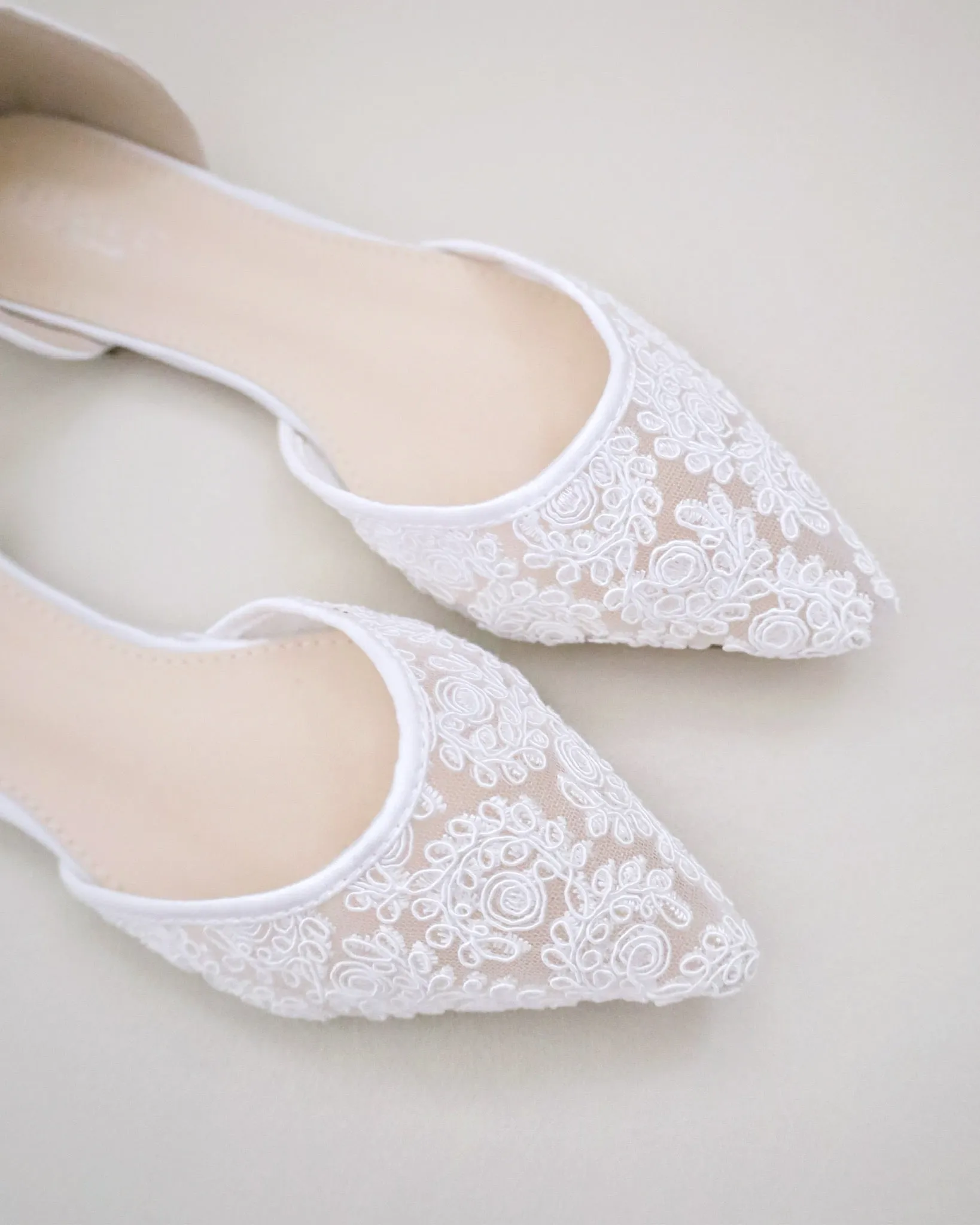 Crochet Lace Pointy Toe with Ballerina Lace Up