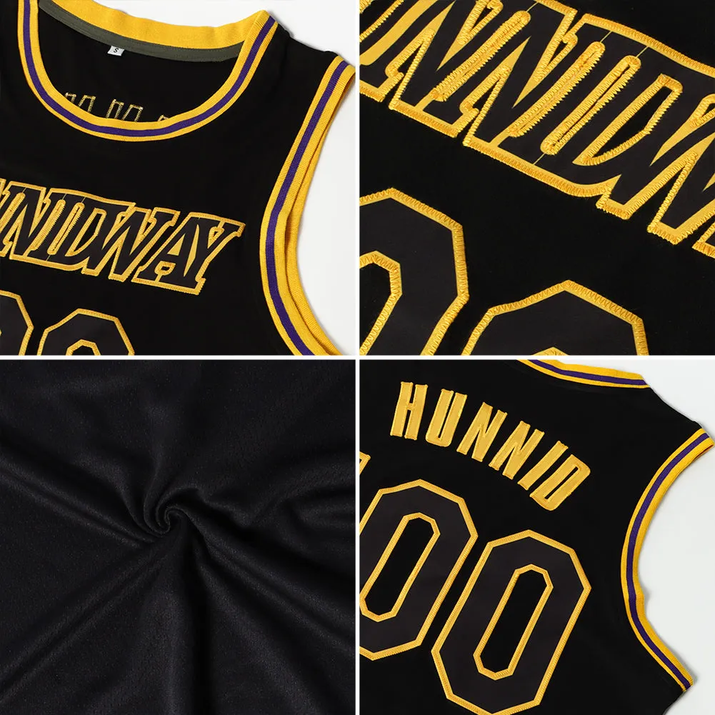 Custom Black Teal Authentic Throwback Basketball Jersey