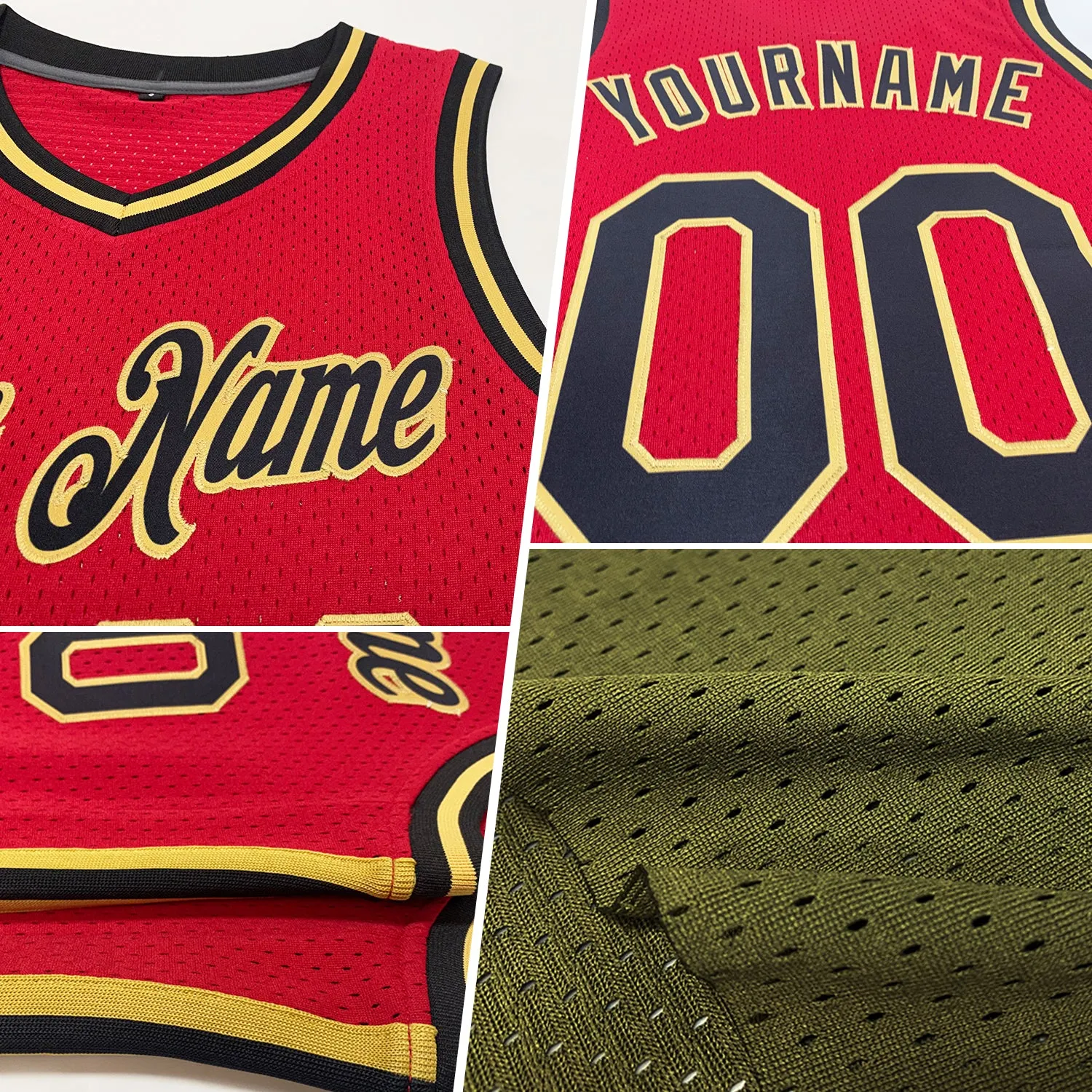 Custom Olive Camo Cream-Black Authentic Throwback Salute To Service Basketball Jersey