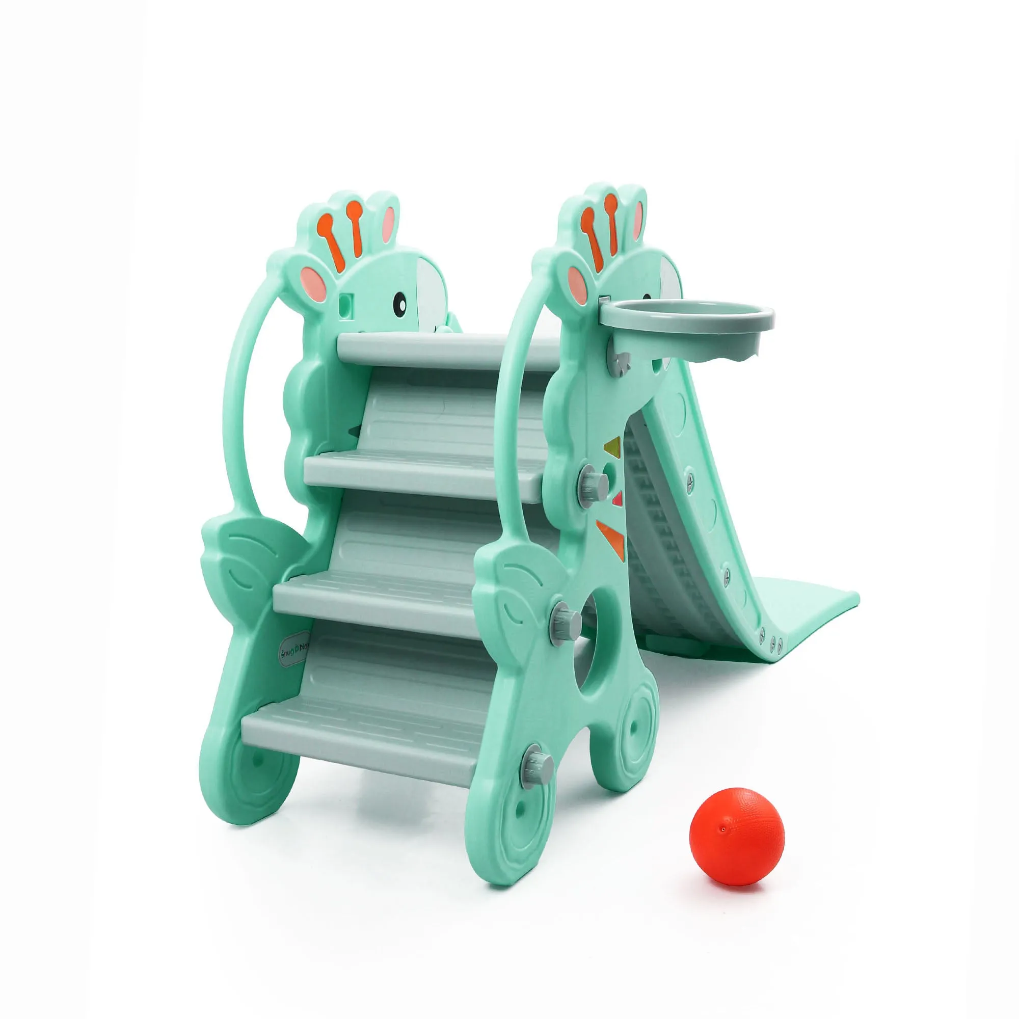 Deer Kids Slide with Basketball Hoop | 2 in 1 Baby Slide