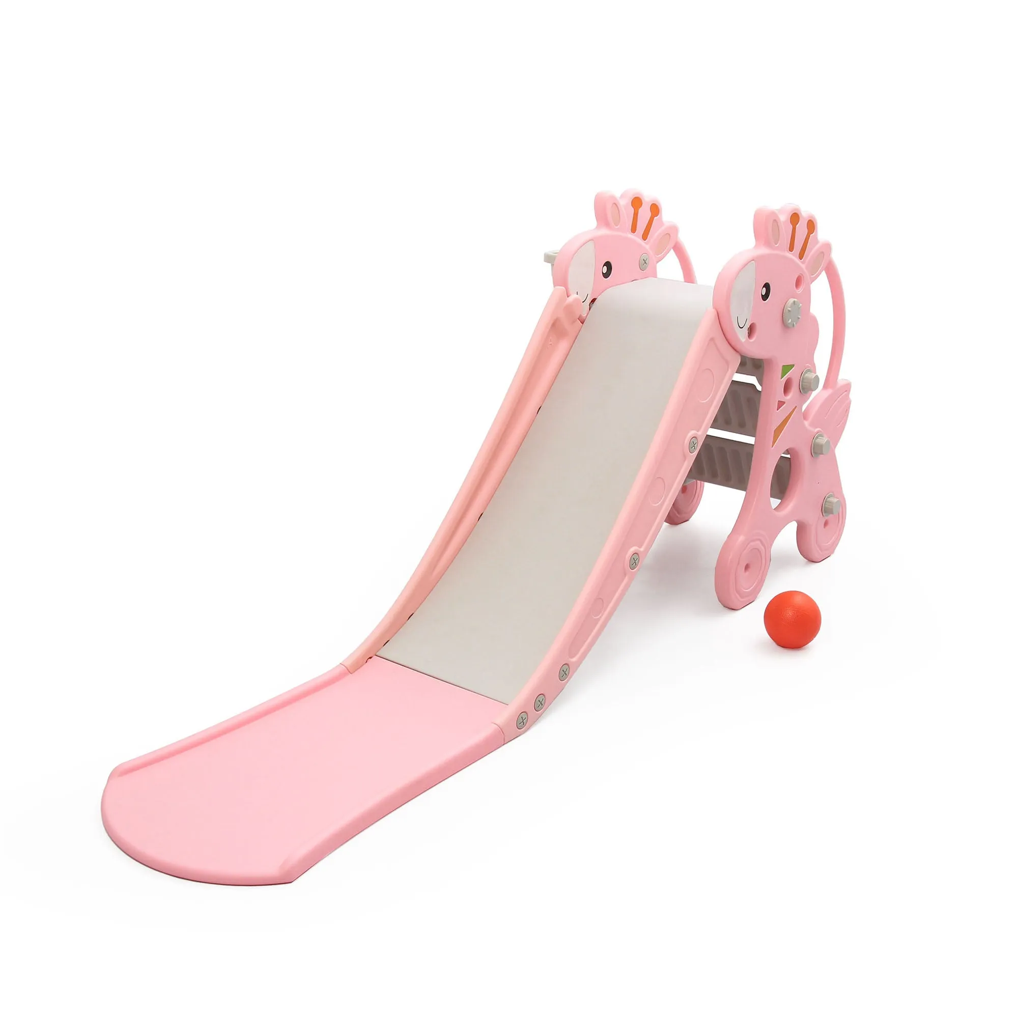 Deer Kids Slide with Basketball Hoop | 2 in 1 Baby Slide