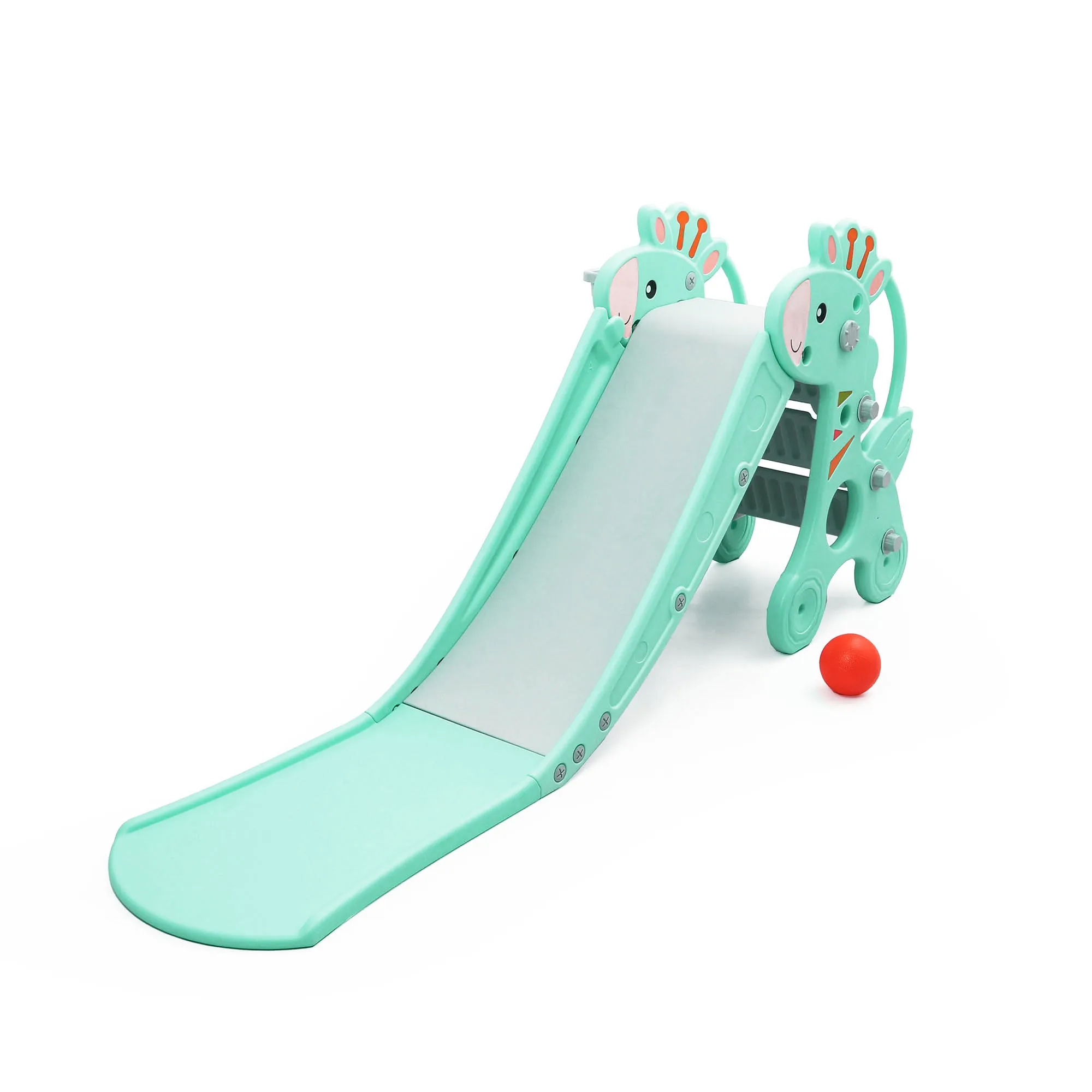 Deer Kids Slide with Basketball Hoop | 2 in 1 Baby Slide