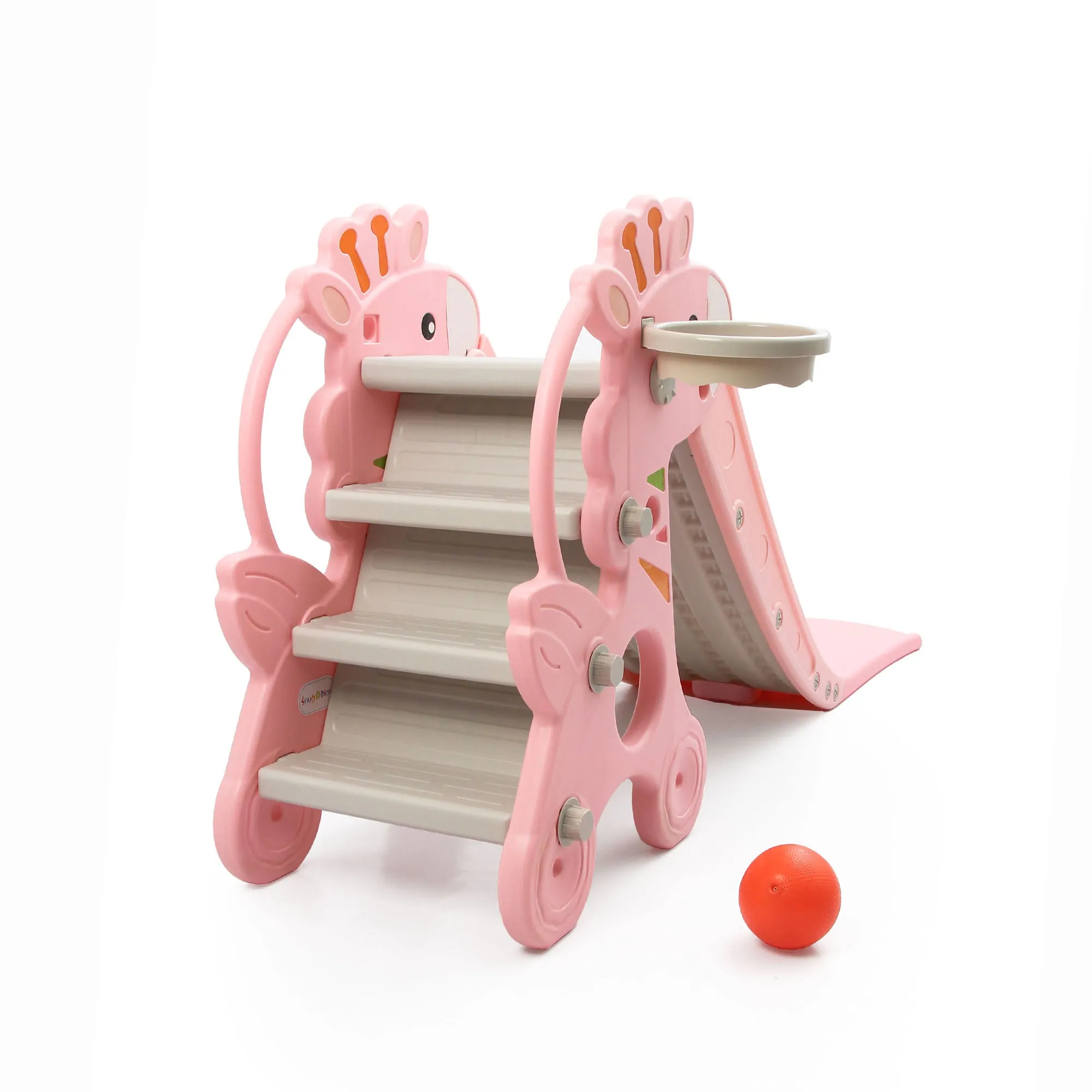 Deer Kids Slide with Basketball Hoop | 2 in 1 Baby Slide