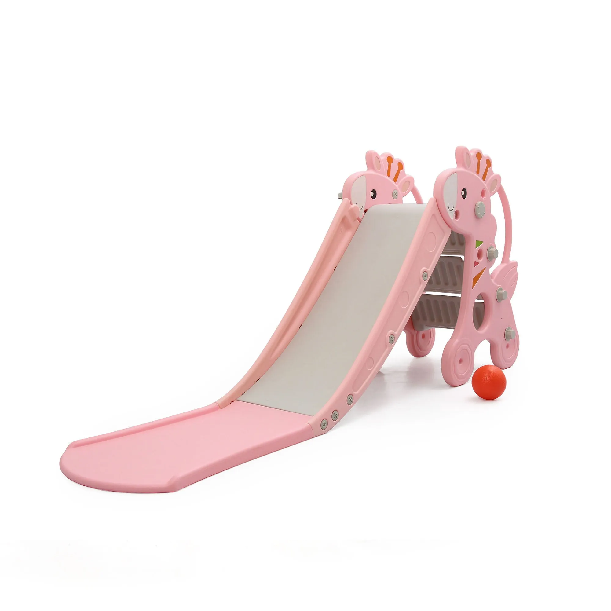 Deer Kids Slide with Basketball Hoop | 2 in 1 Baby Slide