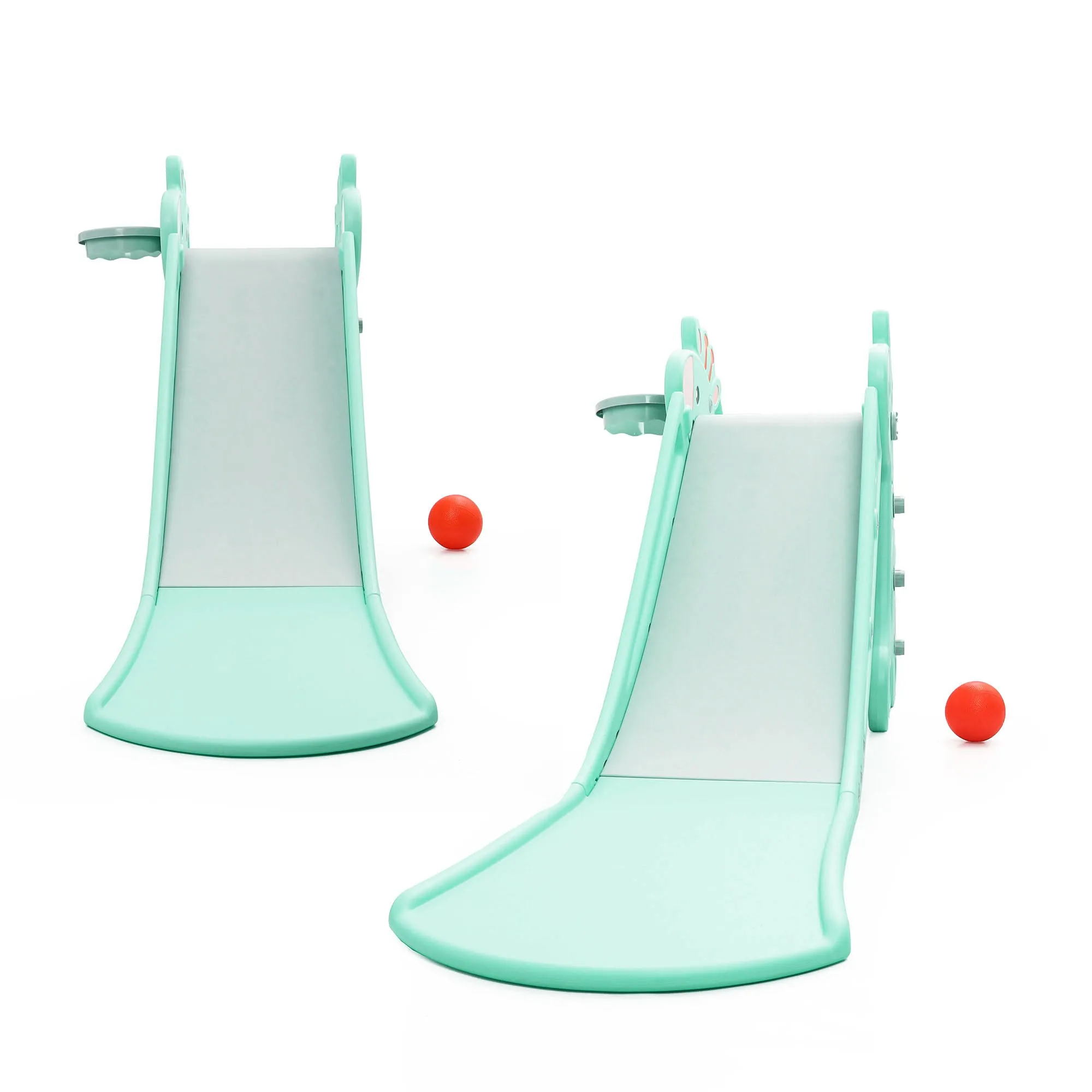 Deer Kids Slide with Basketball Hoop | 2 in 1 Baby Slide