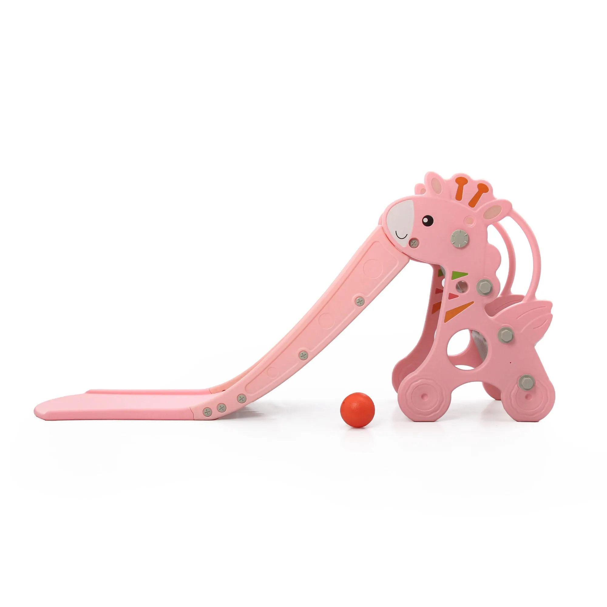 Deer Kids Slide with Basketball Hoop | 2 in 1 Baby Slide