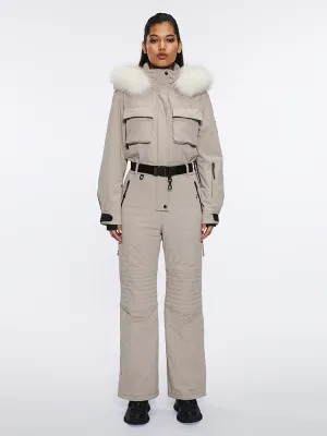 Detachable Fur Jumpsuit