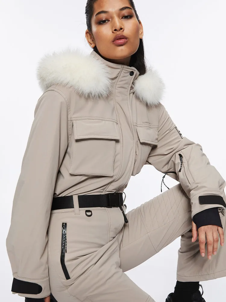 Detachable Fur Jumpsuit