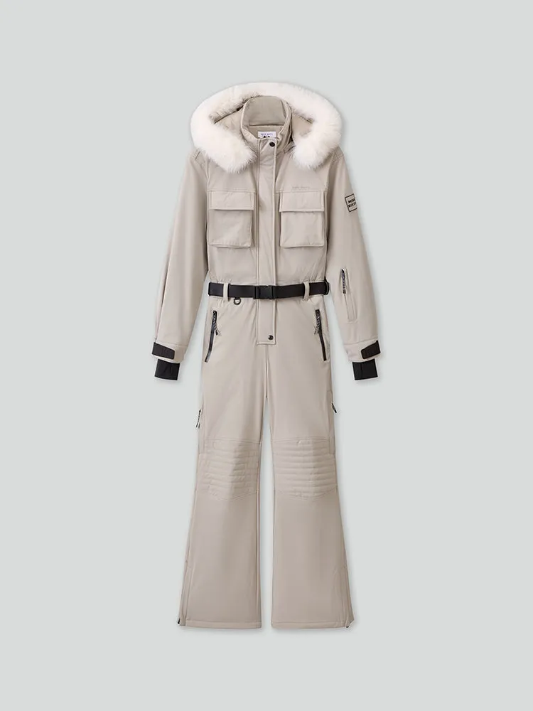 Detachable Fur Jumpsuit