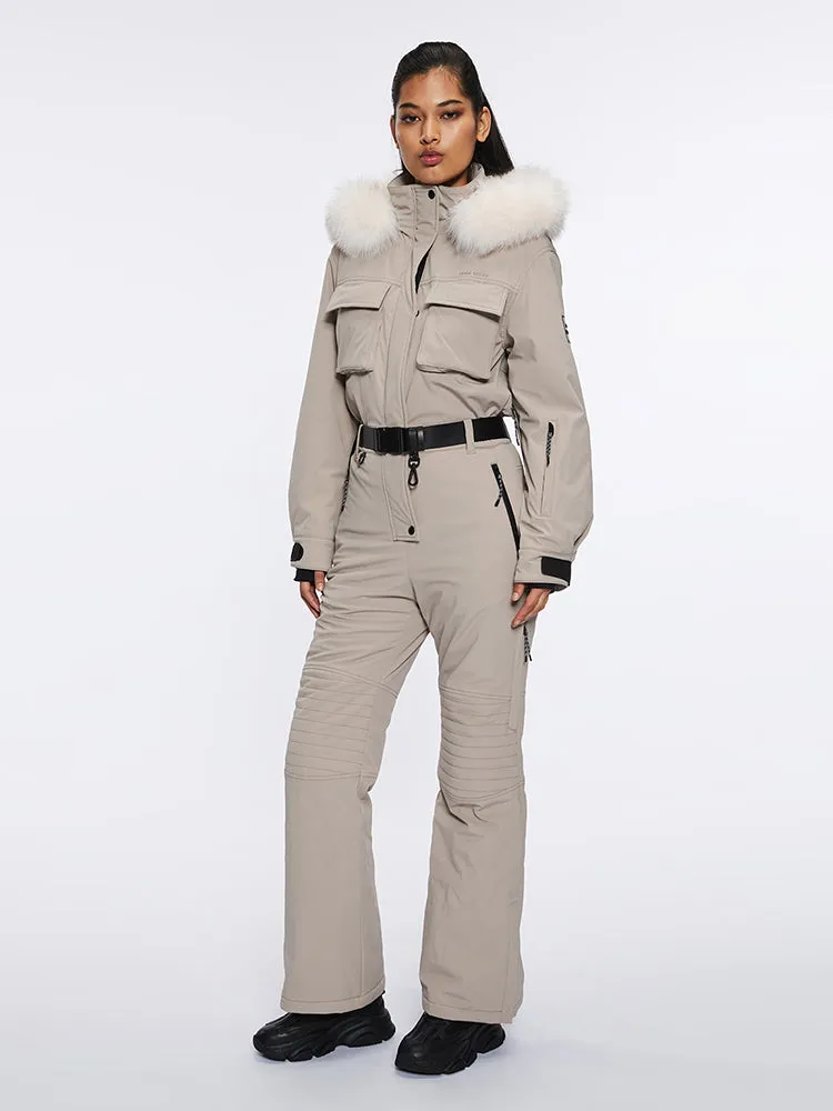 Detachable Fur Jumpsuit