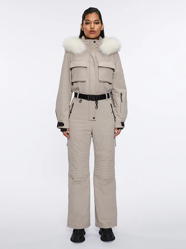 Detachable Fur Jumpsuit