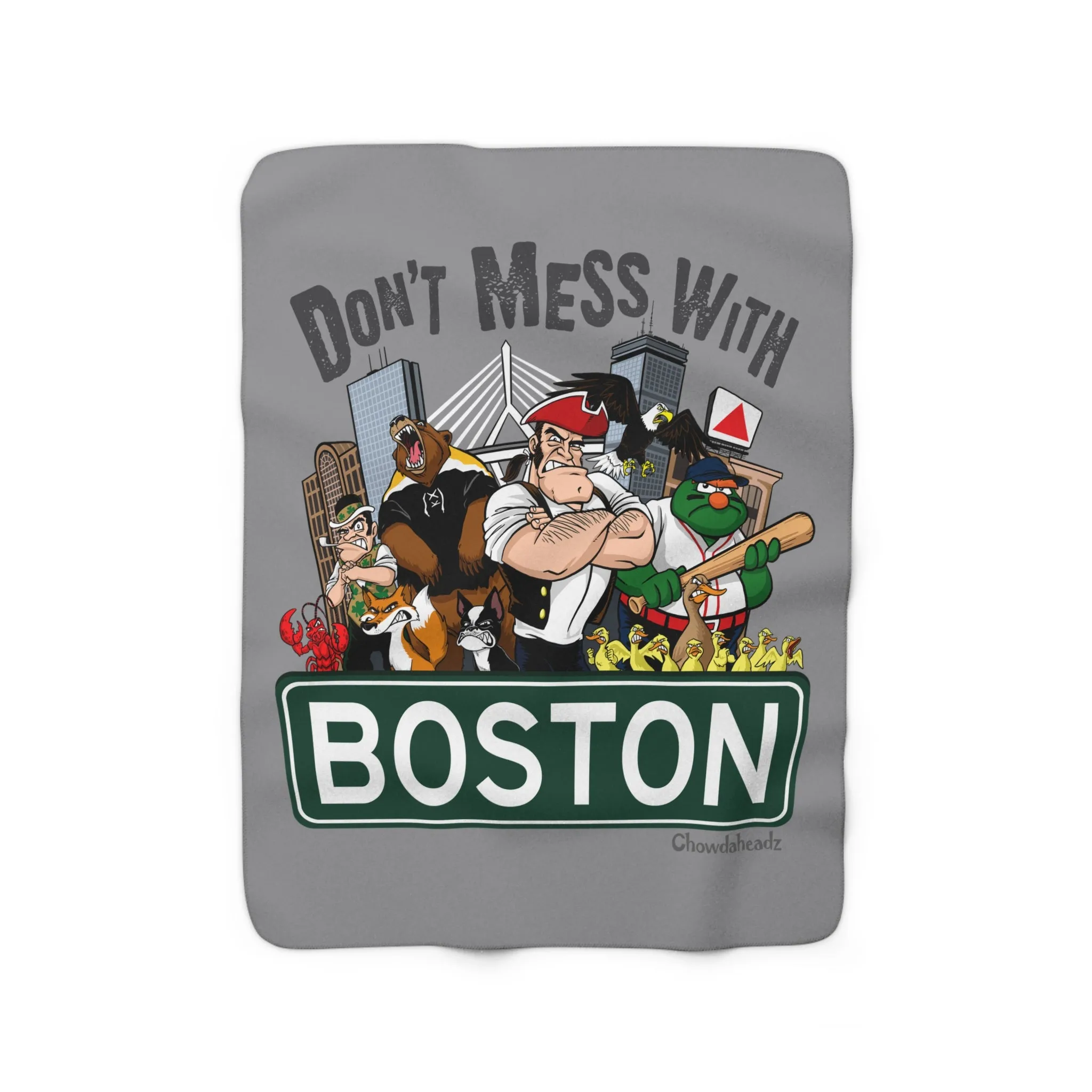 Don't Mess With Boston Sherpa Fleece Blanket