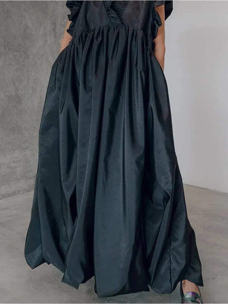 Elegant Women's Long Dress with Tassel Details