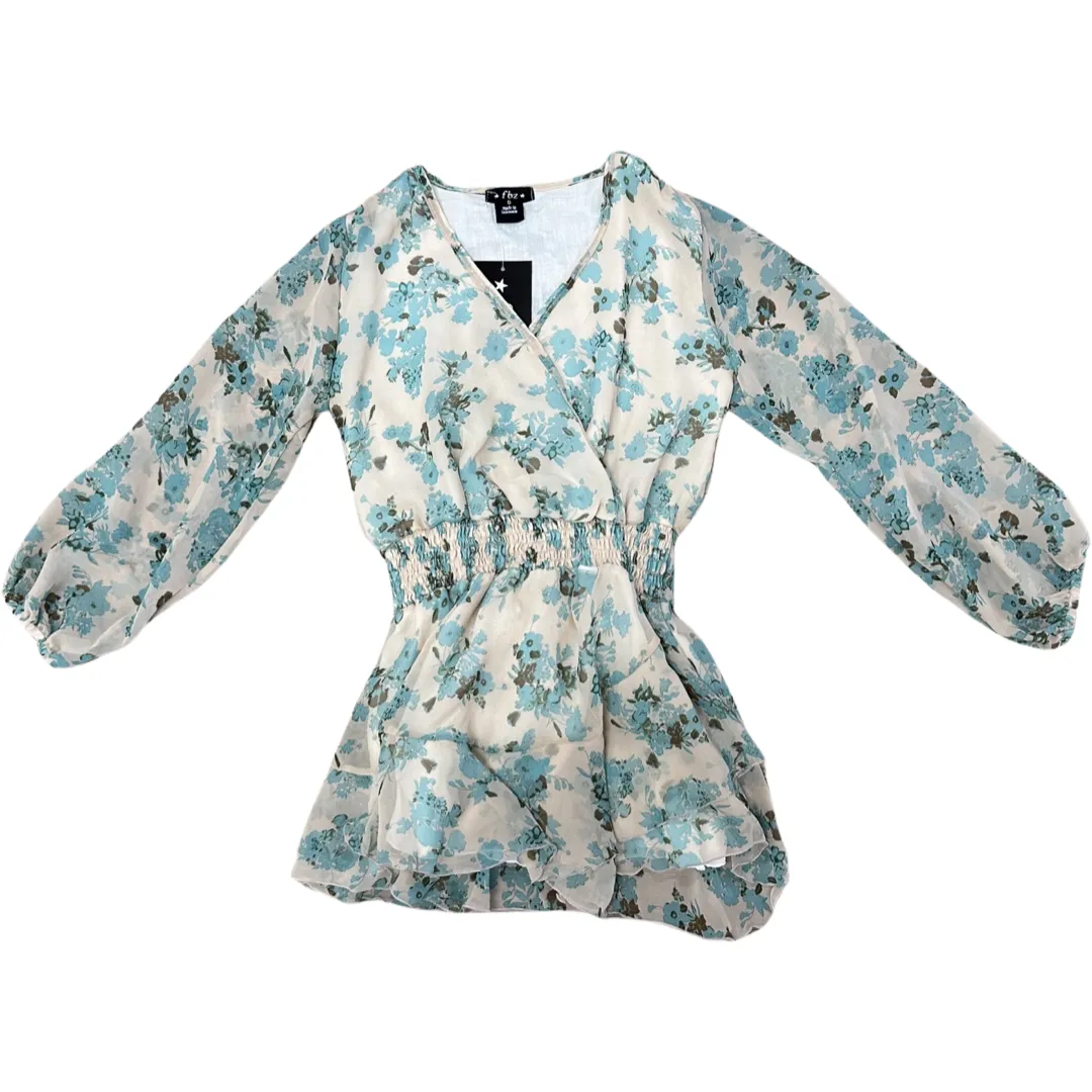 FBZ Cream Floral LS Dress