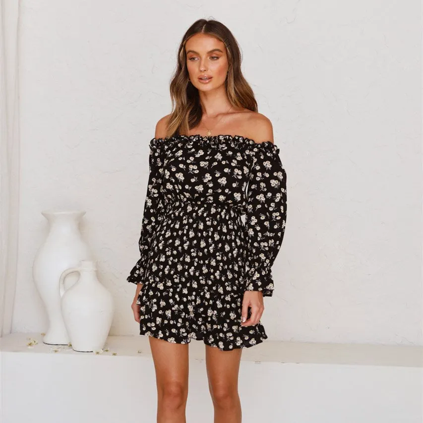 Floral Sensation Off-shoulder Mini Dress