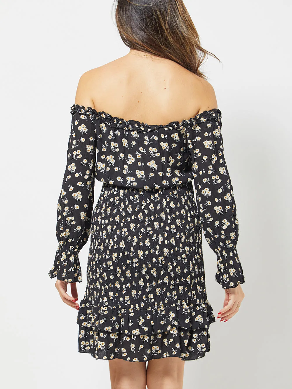 Floral Sensation Off-shoulder Mini Dress