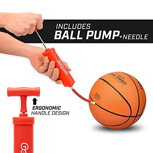 GoSports 5" Mini Basketball 3 Pack with Premium Pump - Perfect for Mini Hoops