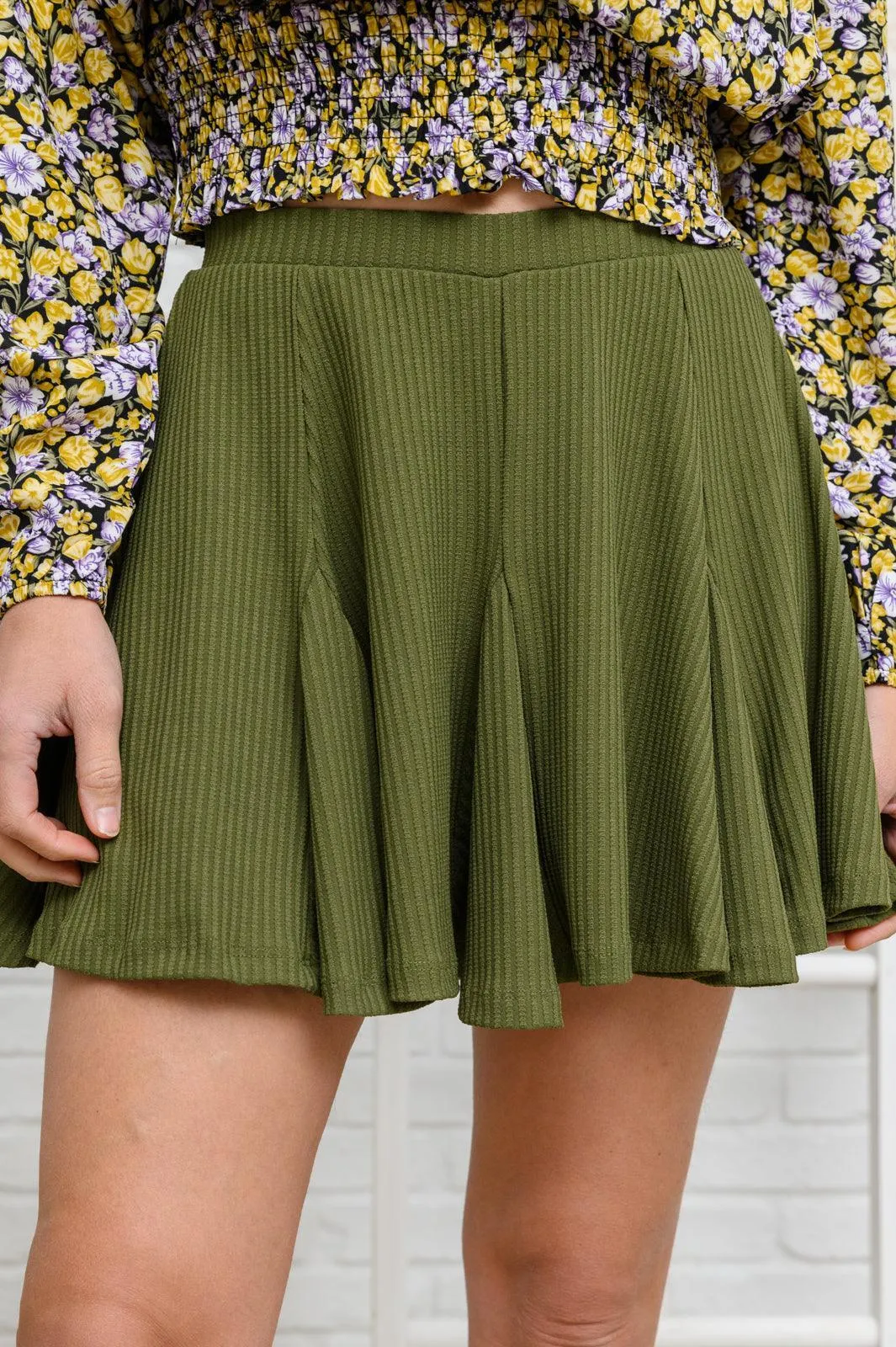 Hazel Blues® | November Romance Skort in Olive