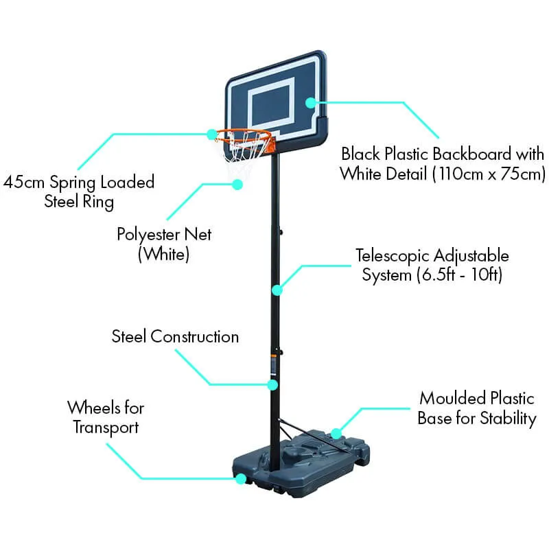Hit Sport 10ft Adjustable Basketball Hoop | Series 1