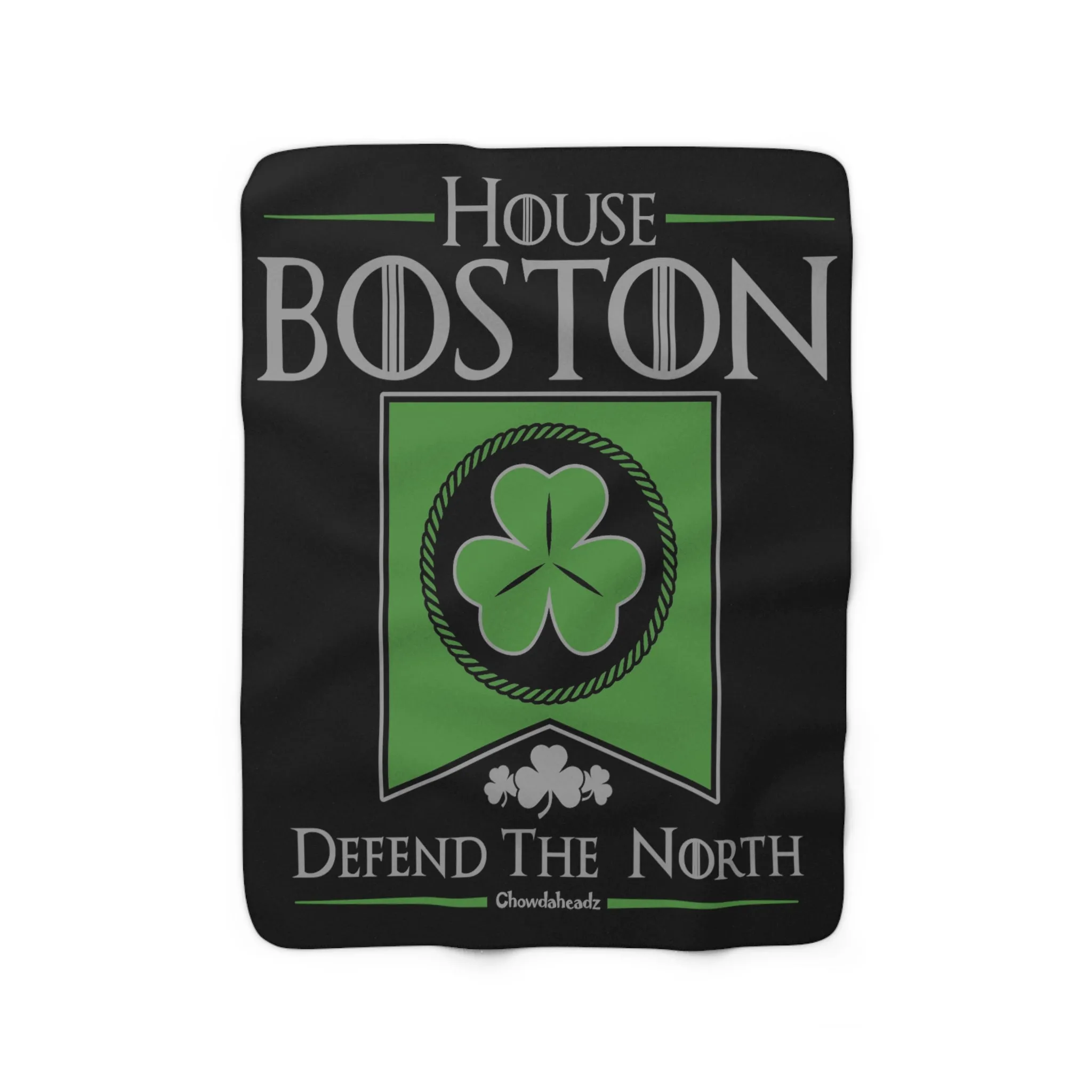 House Boston Shamrock Banner Sherpa Fleece Blanket