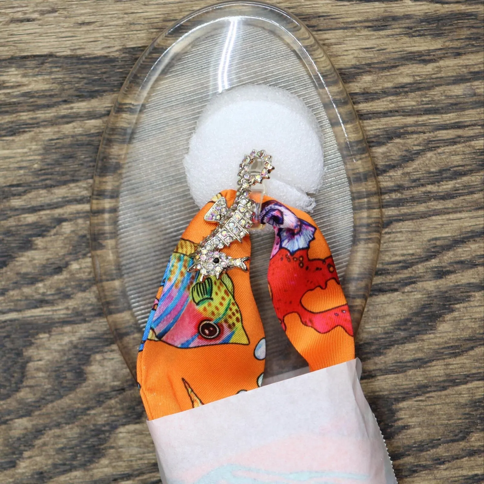 Inc International Concepts Women's Malana Scarf Flat Sandals Seahorse Orange 7M