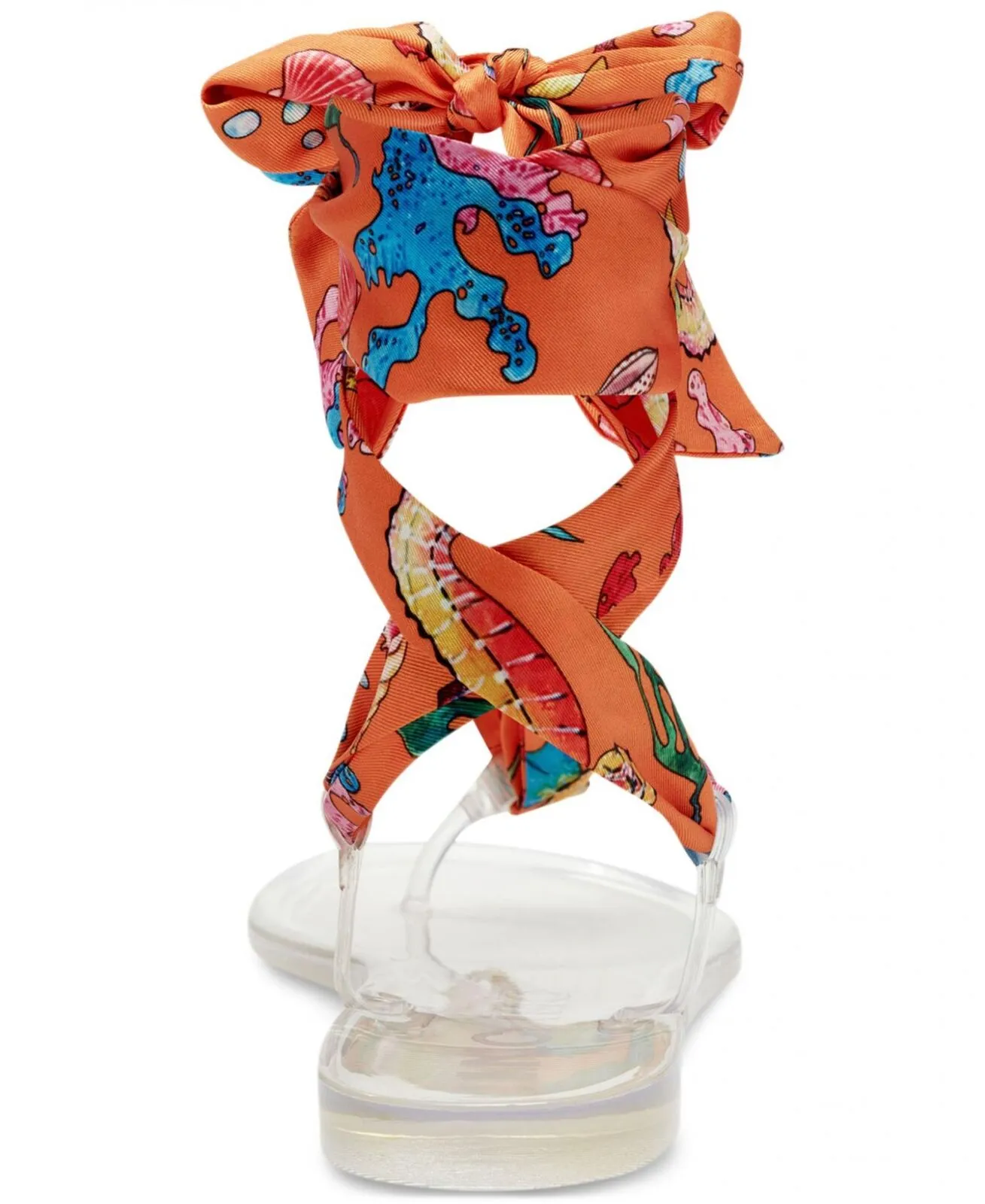 Inc International Concepts Women's Malana Scarf Flat Sandals Seahorse Orange 7M