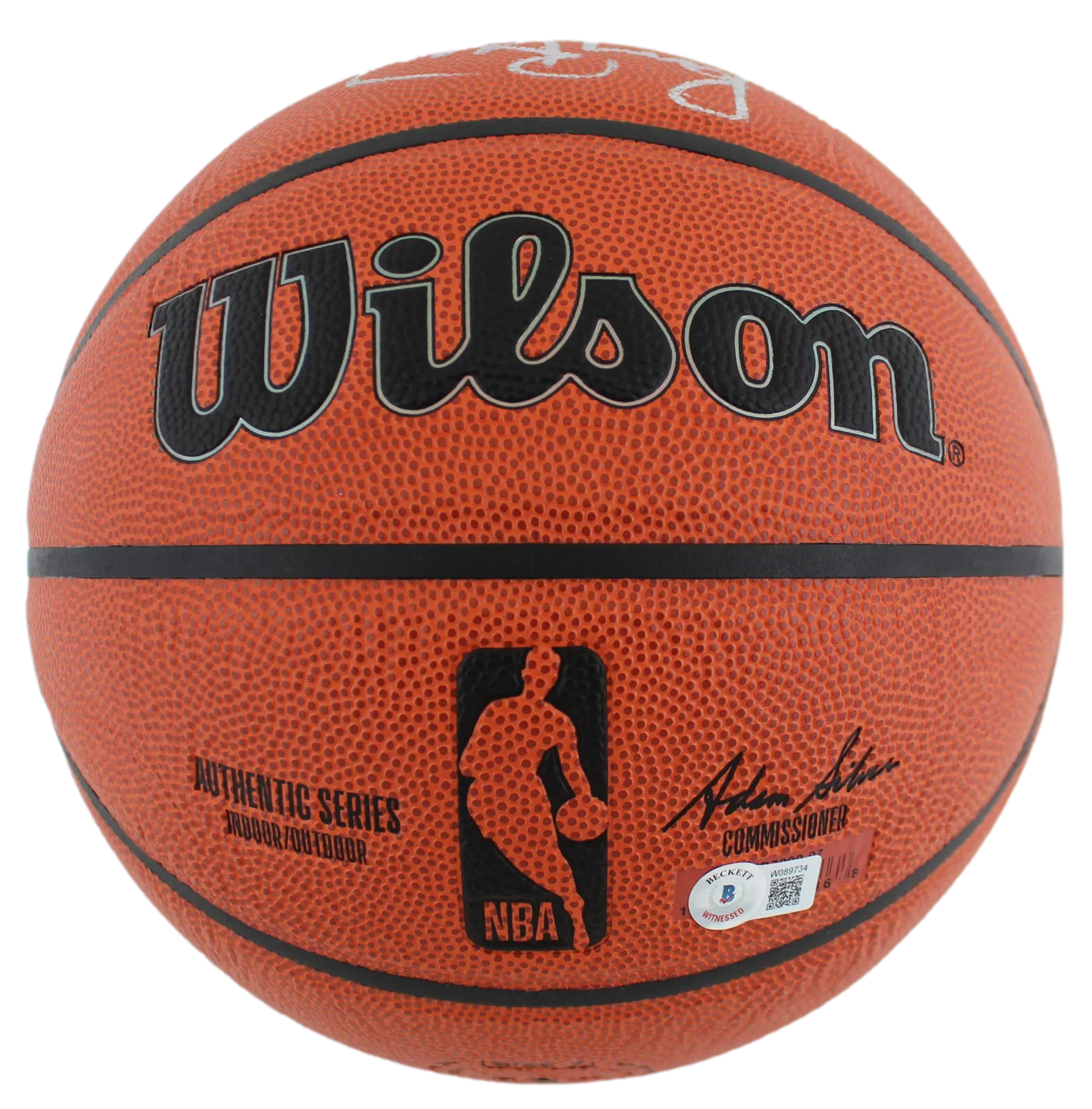 Larry Bird & Julius "Dr. J." Erving Authentic Signed Wilson Basketball BAS Wit