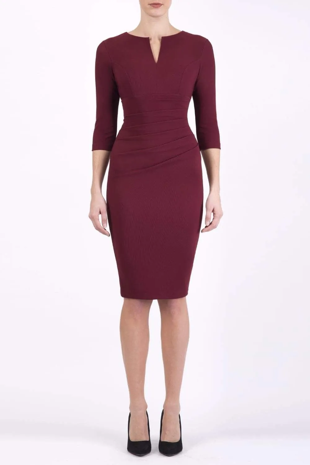 Lydia 3/4 Sleeved Plain Dress