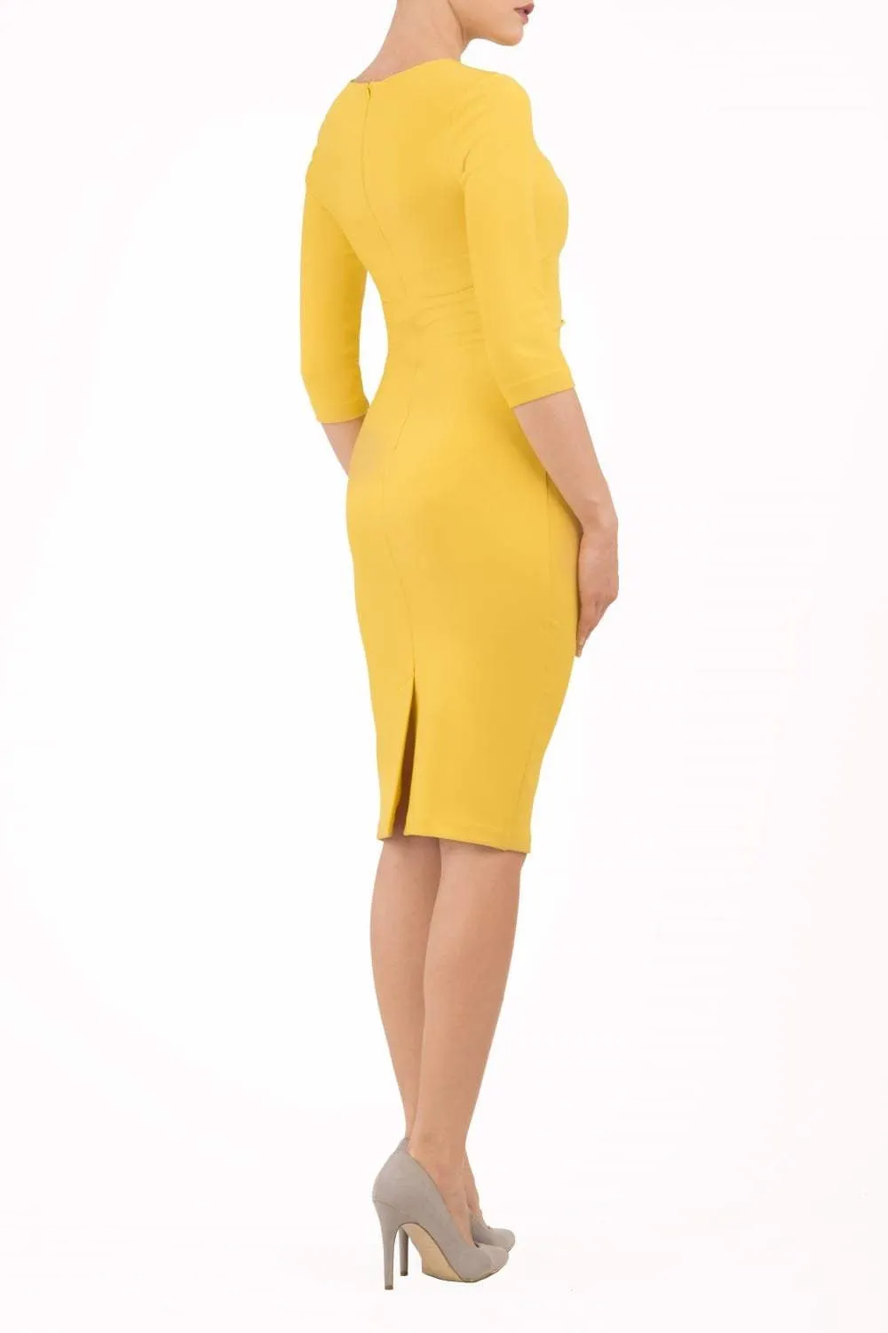 Lydia 3/4 Sleeved Plain Dress