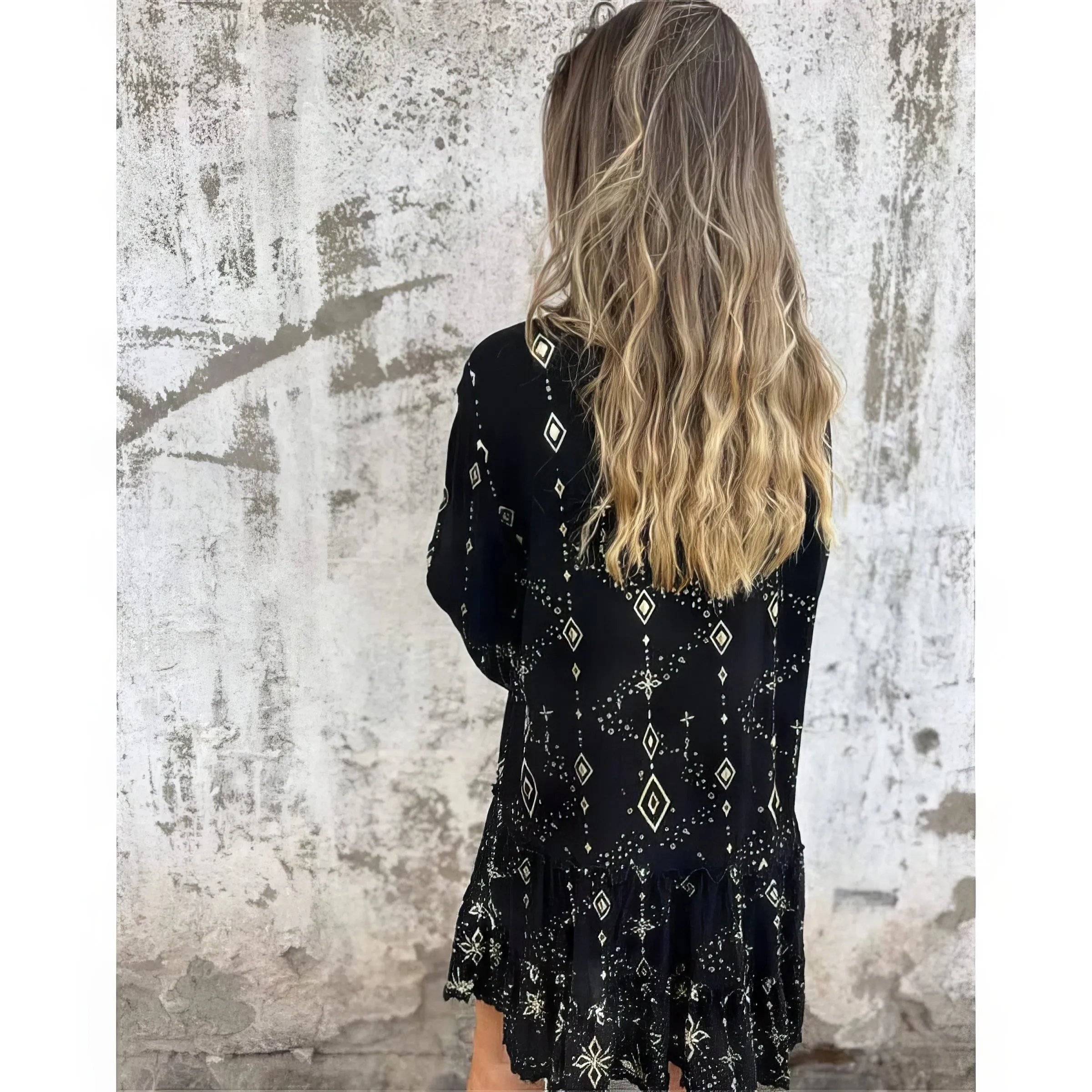 Mara Trendy Long Sleeve Mini Dress
