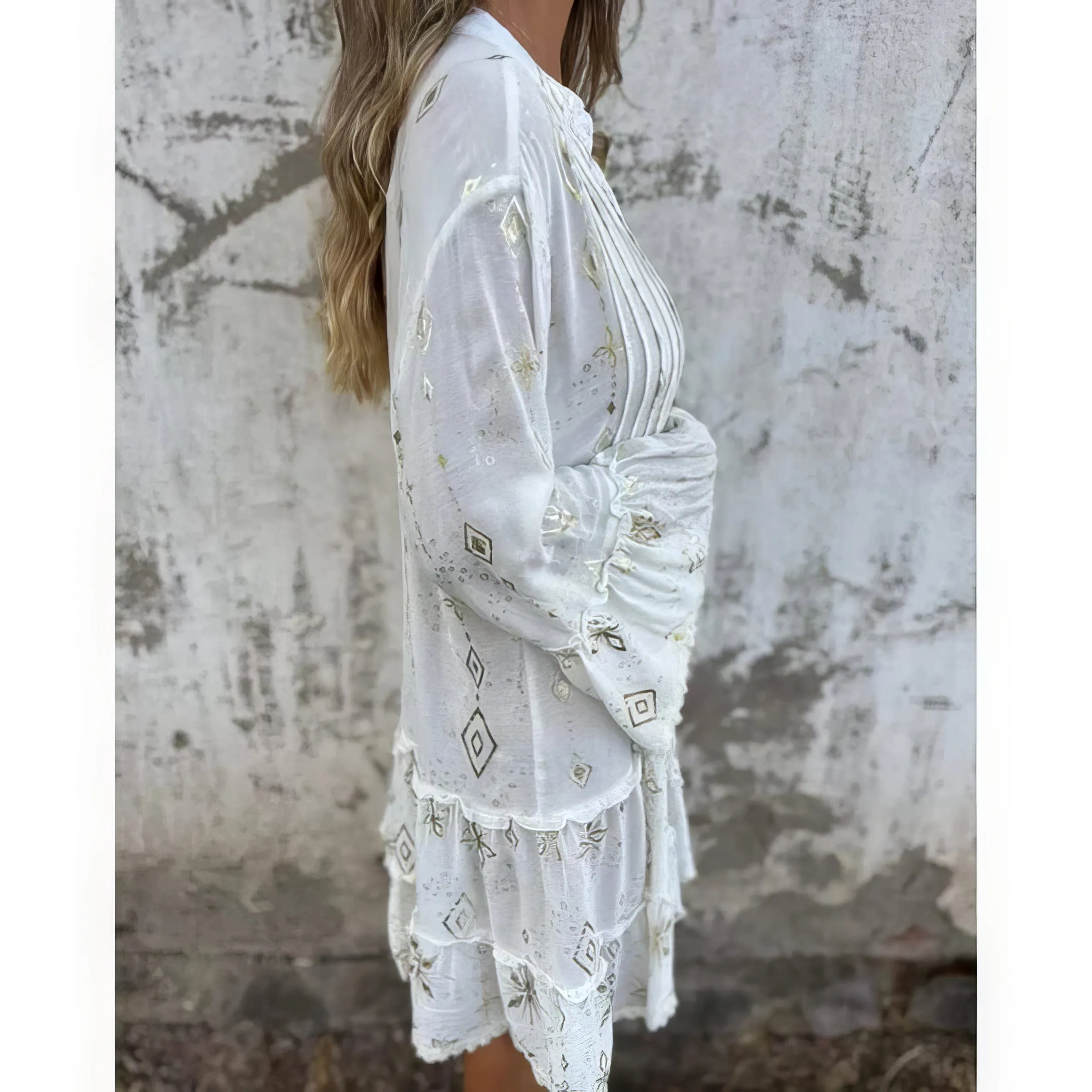 Mara Trendy Long Sleeve Mini Dress